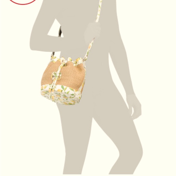 🌴 VALENTINA Lemon 🍋 Print Raffia Bag🍀 - Picture 6 of 9